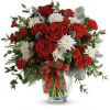 Make their season bright with this fun bouquet of Christmas blooms, hand-delivered