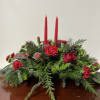 This traditional design is sure to please.  This tasteful centerpiece would