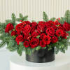 A striking celebration of festive red and winter greens, Festive Garden Box