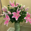 A gorgeous collection of the nicest variety of pink Oriental Lilies is