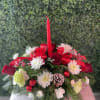 Cheerful centerpiece perfect for a holiday party or dinner. Filled with seasonal
