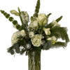 Stunning tall arrangement of amaryllis, calla lilies, hydrangea, roses, belles of Ireland