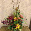 Recipe: Red Liliesm, Pin cushion Protea, Red Orchids, Yellow Cymbidium Orchids, White