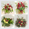 Send our very best in holiday florals!  Price dictates size of