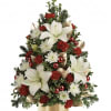 This elegant mini Christmas tree will set a holiday tone for any