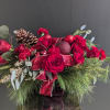 All red is such a luxurious look for the holidays. This arrangement