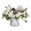 Sparkling Wishes Bouquet is a winter wonderland of white blooms, fresh greenery