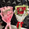 Choose between our Christmas Grinch or pink snowflake  inspired bouquets 
Half