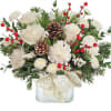 This Christmas bouquet carries your best wishes for a joyful holiday season