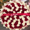 100 count rose bouquet mix
Red &amp; white roses