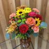 Beautiful Fall Blooms in a clear vase designed just for you! 
