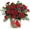 Deck the halls with timeless holiday style! This joyful bouquet of Christmas