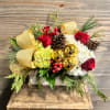 A beautiful centerpiece perfect for the holiday table- with a combination of