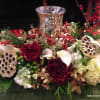 Our Mercury Glass Candle holder takes center stage in this festive holiday