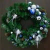 Wreath with Blue Decorations 