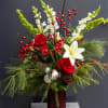 Elevate your holiday d&eacute;cor with Royal Holiday, a luxurious Christmas floral arrangement