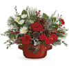 Serve up holiday cheer with a festive Christmas rose bouquet, bursting from