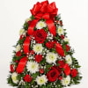 Our flower tree arrangement is popular for its festive style and compact