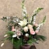 Celebrate a winter birthday with this silver and pink arrangement. 
Type of