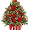 Bring holiday cheer home with Holiday Traditions Tree. This festive floral tree