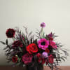 A dark yet bright mix of red, burgundy and fuchsia in dark