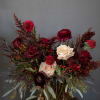 Red and burgundy florals in a clear 6&quot; cylinder vase
6&quot; glass cylinder