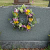 20&quot;  spring wreath with adjustable hanger for headstone.  ..... can