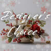 An assortment of fragrant holiday greens and flowers a beautiful centerpiece to