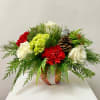 This Ceramic Ornament Shaped Vase with a Functional Lid. The Arrangement Includes