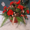 Celebrate the beauty of winter with our Cardinal in the Pines arrangement