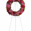This beautiful wreath stands as a testament to the circle of life