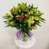 Alstroemeria signify devotion, prosperity, and fortune. This awesome arrangement delivers all these