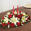 A Beautiful traditional Christmas centerpiece to accent the perfect gathering!