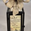 The heartfelt sentimental message and scenic nature imagery on this lantern for