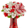 Like peppermint itself, this vibrant floral arrangement is bright, inviting and simply