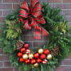 Wreath brings a beautiful winter pine smell. This product is natural and