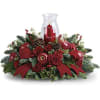 As a beautiful Christmas centerpiece or mantle decoration, this unique arrangement mixes