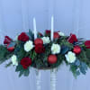 A very Traditional Christmas Centerpiece for your festive holiday table.  Long