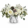 Sparkling Wishes Bouquet includes white spray roses, white carnations, white miniature carnations