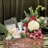 Lovely wooden Christmas box full of nice items and snacks for the