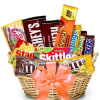 Basket with candy 
Full size chocolates 
3 sizes available 
