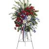 Sparkling like an Independence Day fireworks display, a striking red, white and
