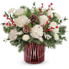 This Christmas bouquet carries your best wishes for a joyful holiday season