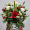 Joy to the world and your home. This lovely arrangement has an