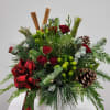 Select this one-sided warm and snug arrangement in a ceramic white container