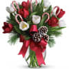 Give joy to the world with a holiday bouquet of ten red