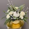 Elegant &amp; timeless. This all white arrangement is designed in a white