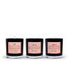 A votive set of three candles; petite versions of the standard 8.5oz
