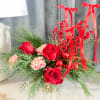 The "Merry and Bright" arrangement is a harmonious blend of classic and