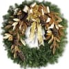 When it comes to saying "Merry Christmas," this wreath offers a golden